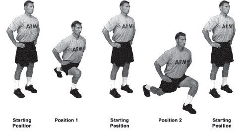 Army Rear lunges