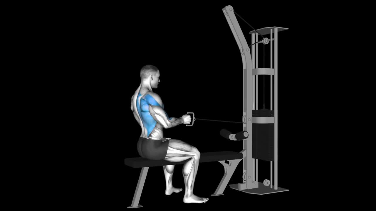 Straight Arm Seated Row Exercise 2023