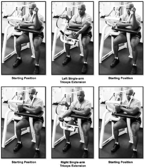 Seated Single Arm Tricep Extension