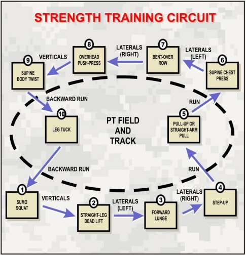 Strength Training Circuit Card
