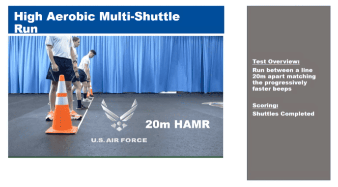 Air Force HAMR Test – 20M Shuttle Run
